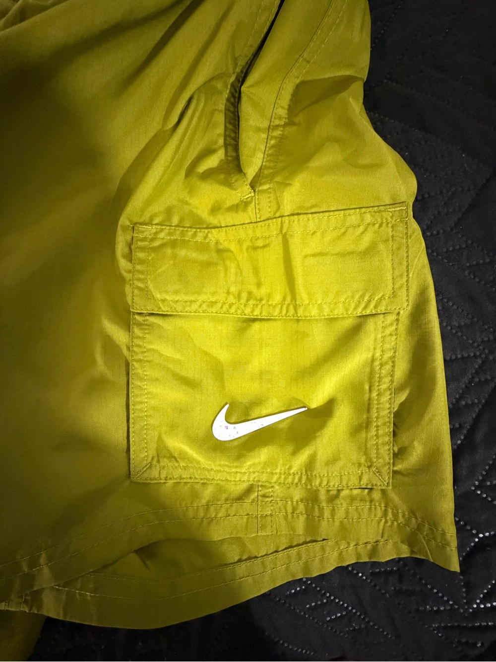 Nike Yellow-Green Cargo Swim Shorts - Picture 2 of 6
